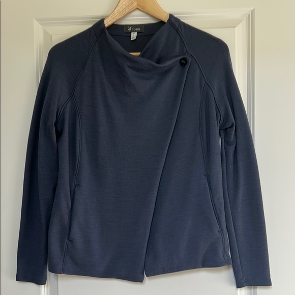 ibex Sweaters - Ibex Women's  - Grey Crossover Cardigan size S